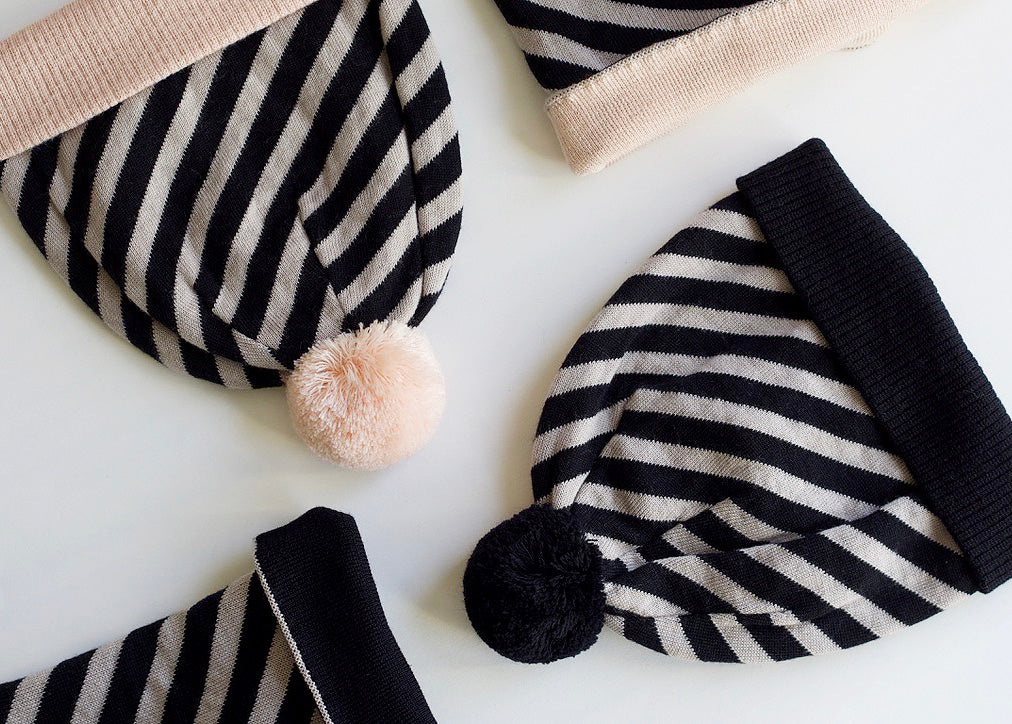 STRIPE TUBE-huivi, Black