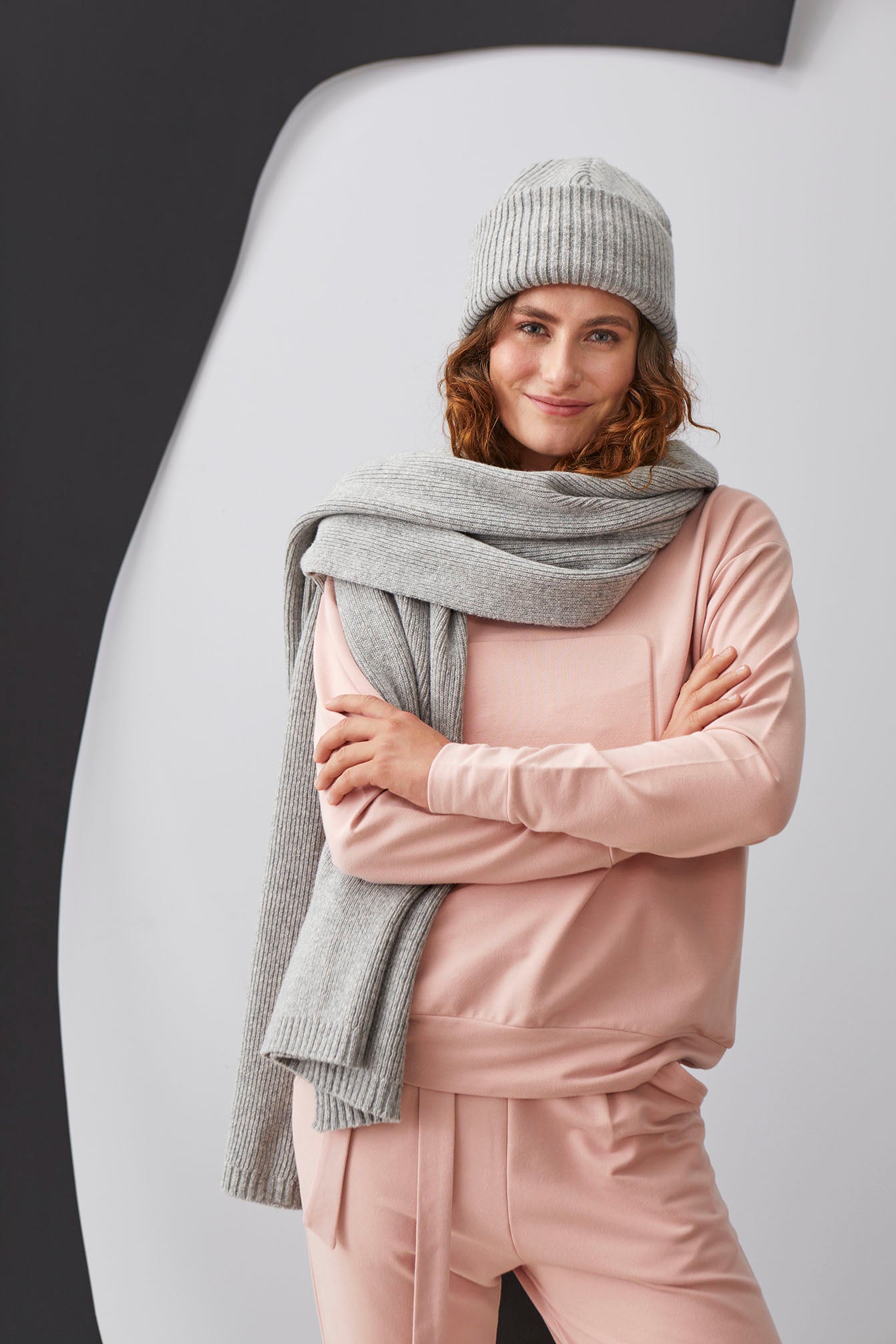 GIANT-huivi, Melange Grey, naisten