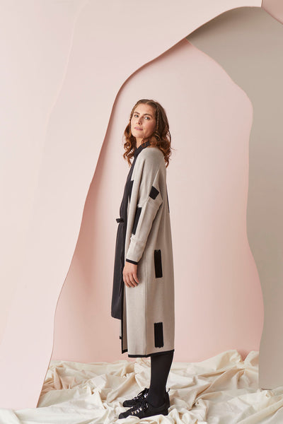 LONG-neuletakki, Woods, Sand, naisten