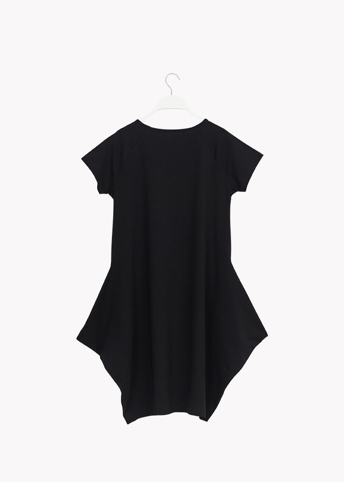 KANTO-mekko, Black, naisten, lyhythihainen